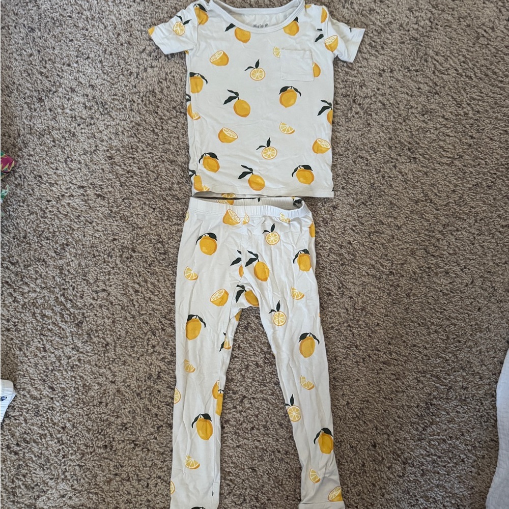 Kyte BABY Yellow and White Lemon Pajama Set